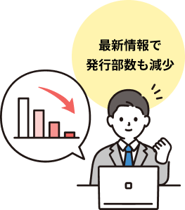 最新情報で発行部数も減少